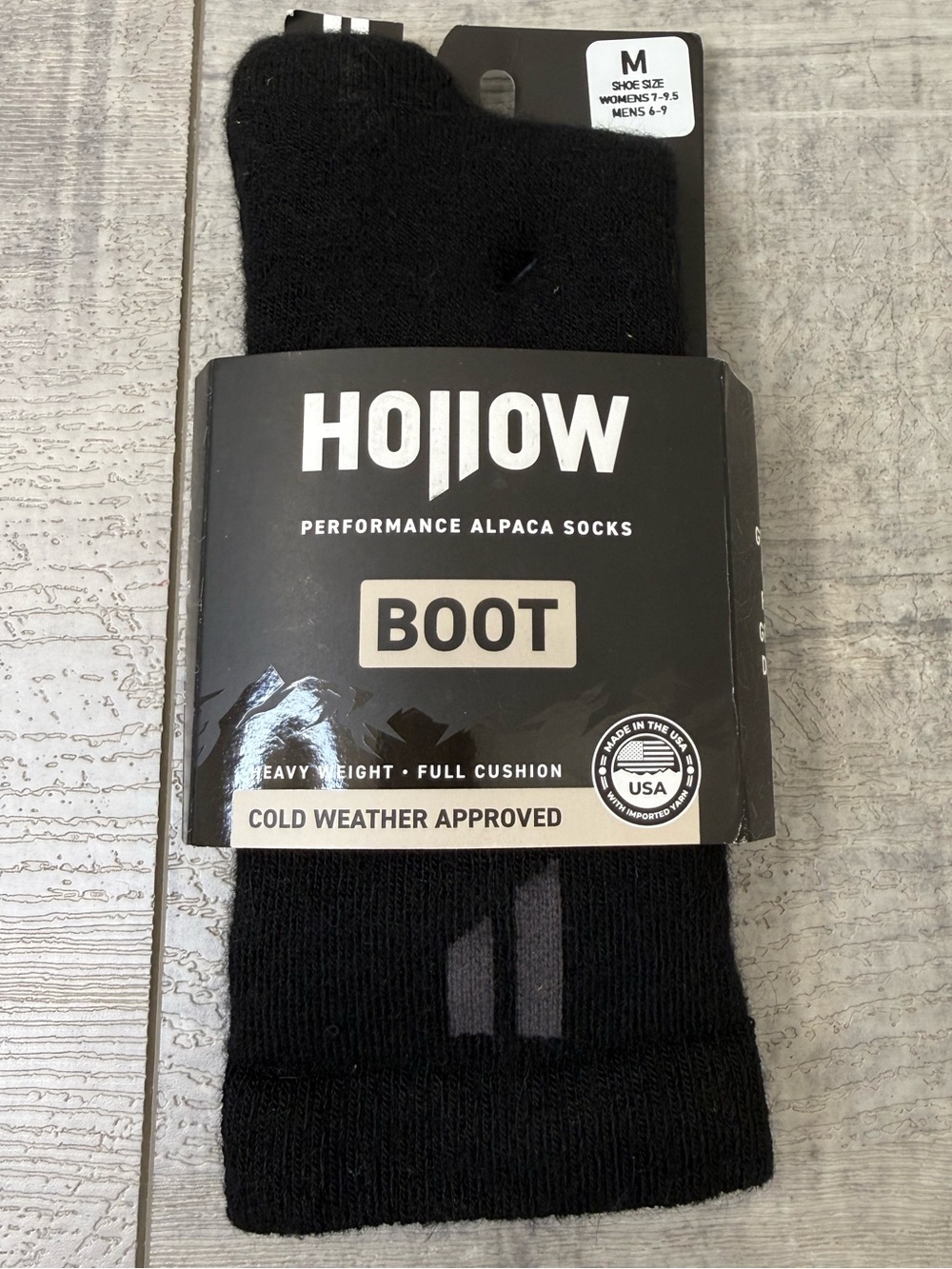 Hollow Black Boot Performance Alpaca Socks